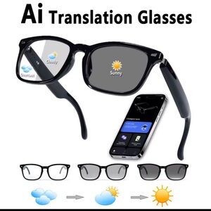AI Translation Glasses - Black